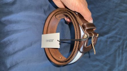 Jason Wu Brown Leather Belt with Gold Buckle