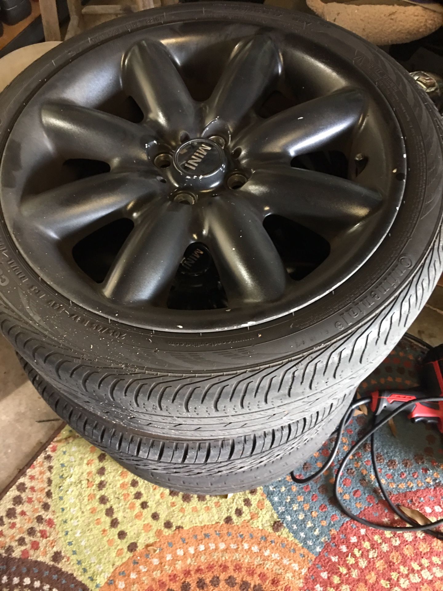 R53 8 spoke wheel with run flat 17x7 4x100
