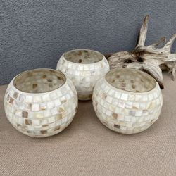 Three Decorative Tealight Candle Holders