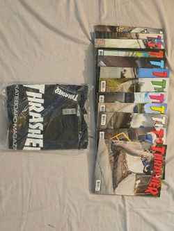 Thrasher Magazine Almost Complete Year Set (12 issues) + New Thrasher T-Shirt (L)