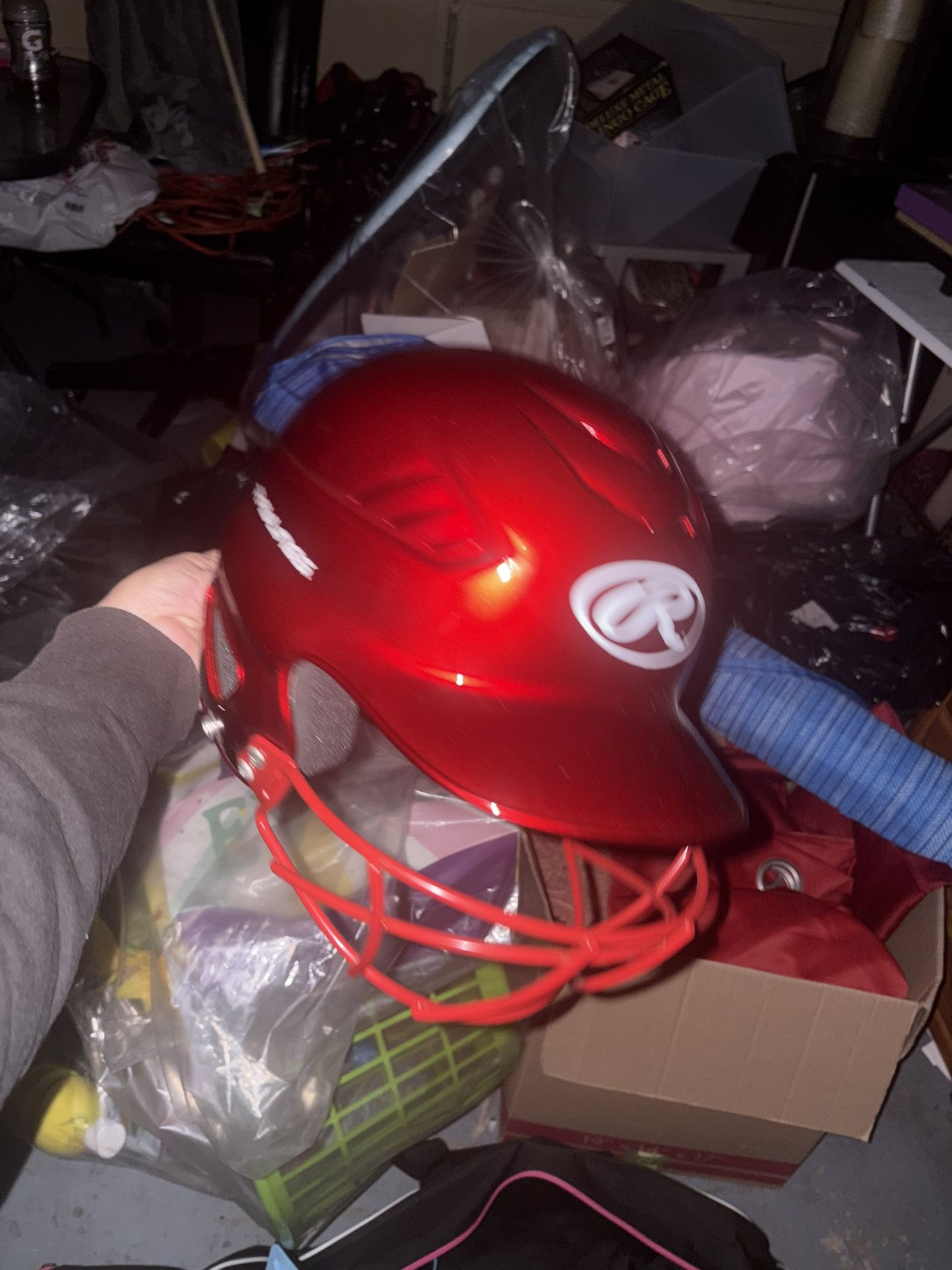 Softball Helmet N Face Gear N Bag