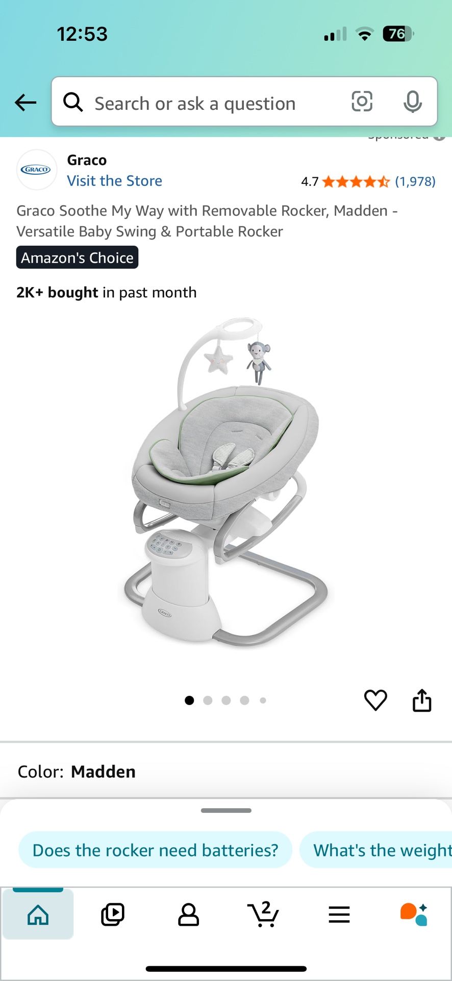 Graco Sooth My Way Swing And Rocker