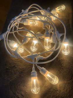 Enbrighten 24ft LED Cafe String Lights - White Cord (Used 1x!)