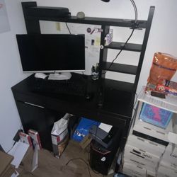 Desk For Small Spaces - Comes With Chair & Light