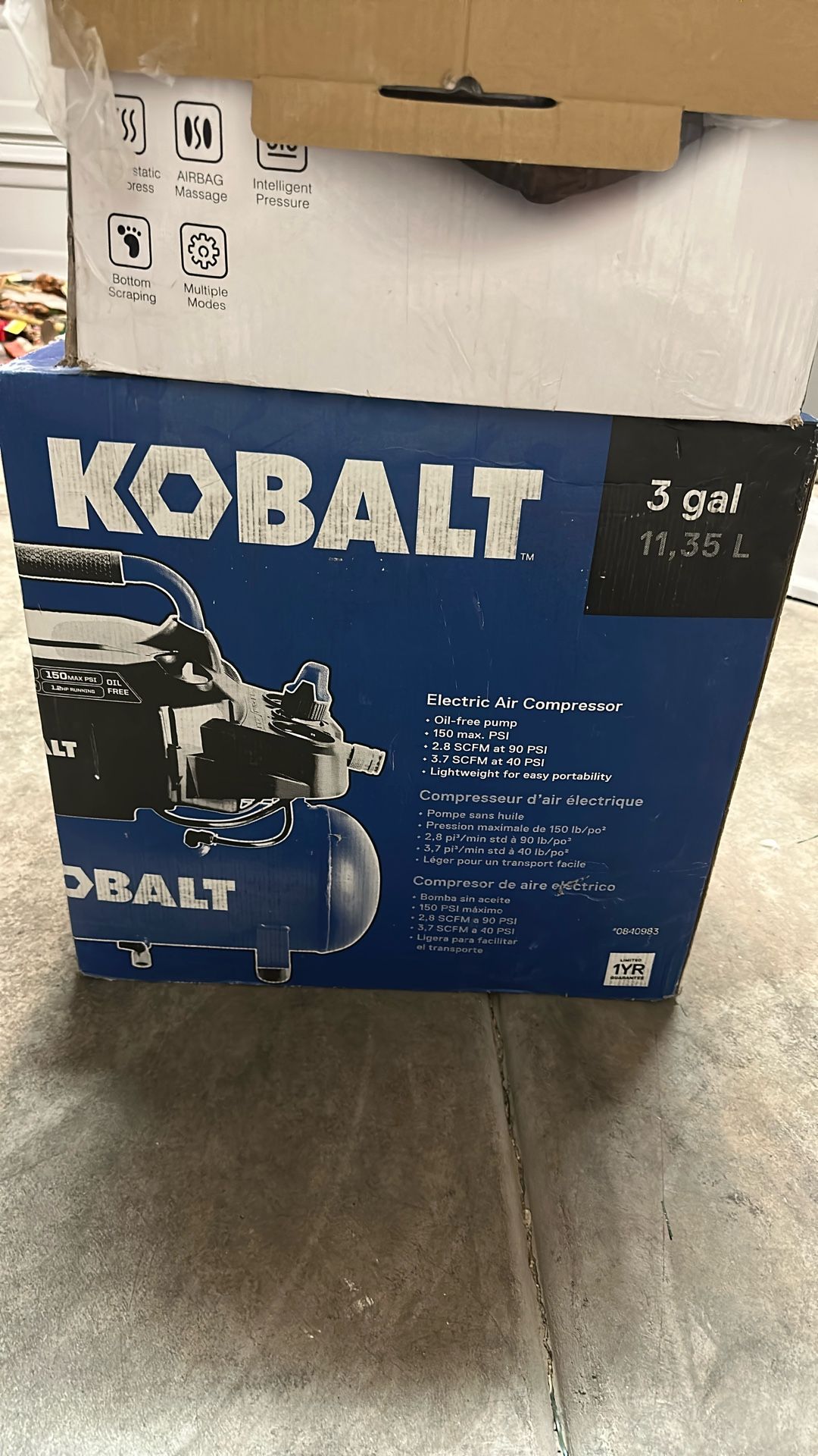 Kobalt 3-Gallon Portable Air Compressor