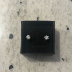 Silver Moissanite Earrings 