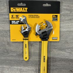 Dewalt 6” &10” Adjustable Wrench