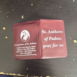 St Saint Anthony relic plaque pocket prayer shrine medal