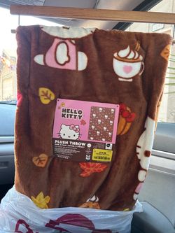 Hello kitty fall blanket
