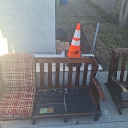 Handmade Rocking chair and couch Ethan Allen.