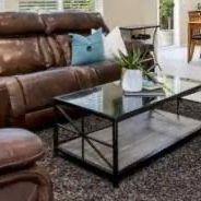 Glass Top Coffee Table -Rectangular in Perfect Condition 