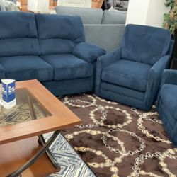 Sofa 2 Chairs Swivel New 