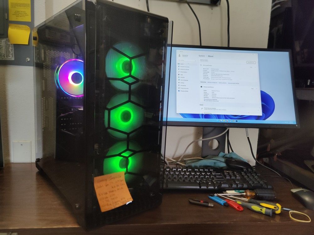 Gaming Computer Intel Core i7 -10th Gen #3.80Ghz, 32GB DDR4 RGB, RTX 2060 Super 8gb Graphics, RGB Fans, 512GB SSD + 1TB HDD, Windows 11 Home . 