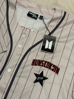 BTS Jin Run Seokjin EP Tour Baseball Jersey