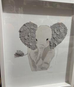 RH grey elephant wall art