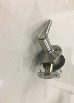 Door lever stainless ($15 each).