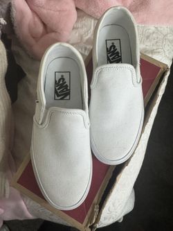 White Slip On Vans