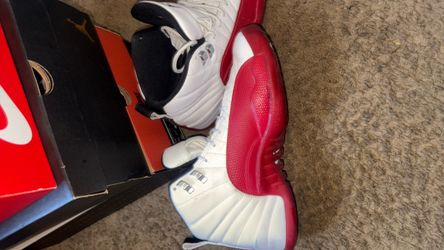 Jordan 12 White-Red (See Desc.)