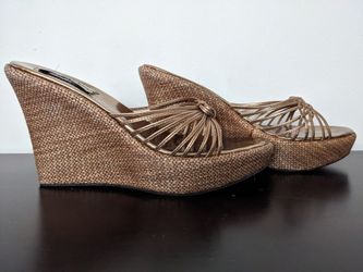 Steve Madden Bronze Wedge Sandals