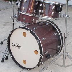 RMV Set Made In Brazil Purple Sparkle Fade 10" 12" 14" Toms 22" Bass Drum Kit