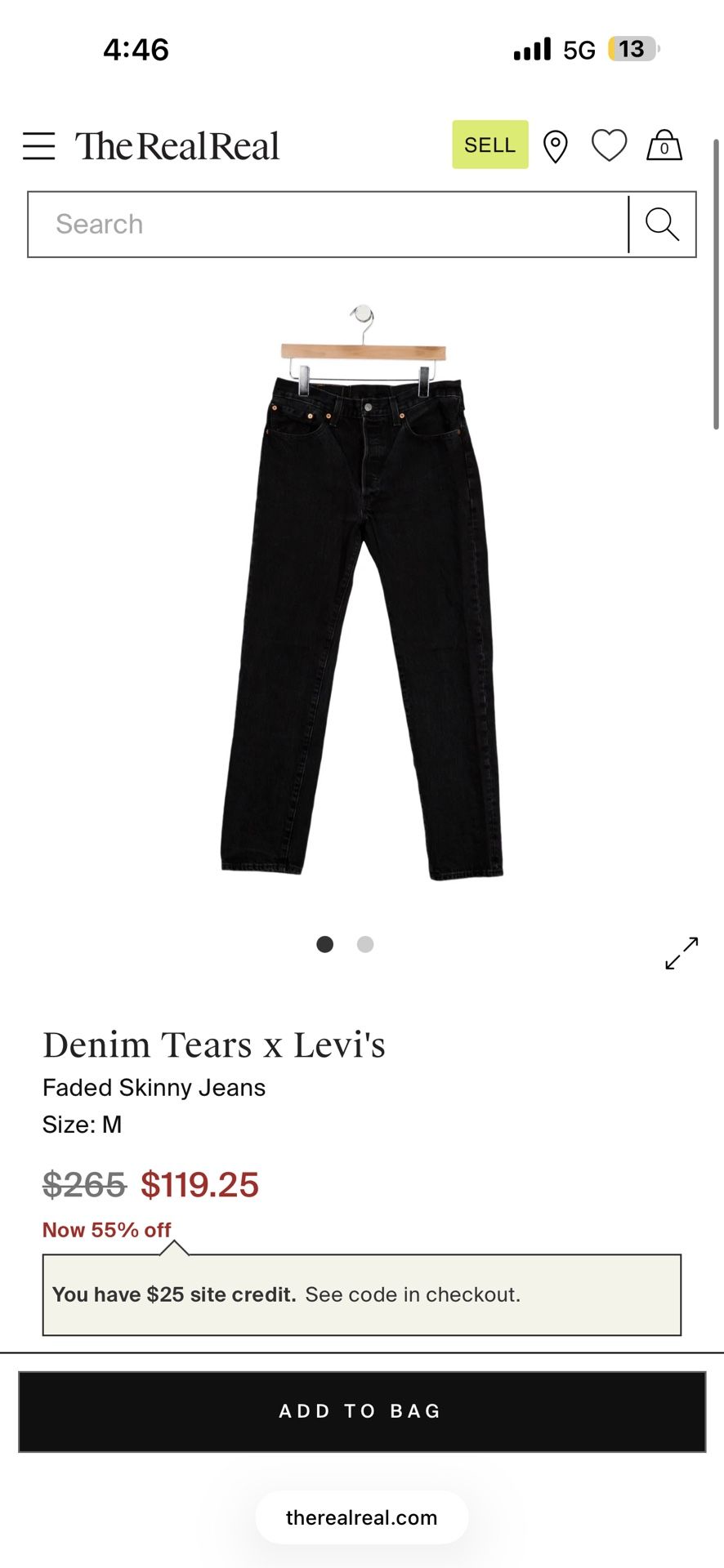 Levi X Denim Tears 501 ($120)