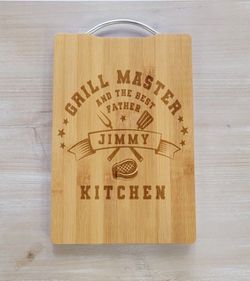 GRILLMASTER Personalized Bamboo Cutting Board