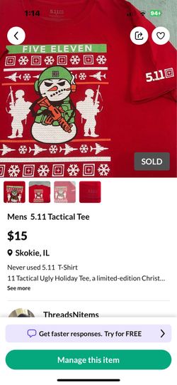 Mens  5.11 Tactical Tee