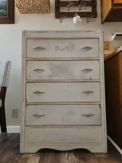 Vintage Shabby Chic Waterfall Dresser