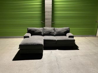 *Free Delivery* Gray Living Spaces Reversible Chaise Sectional Couch Sofa