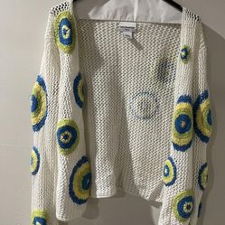 Crochet Multicolored Cardigan