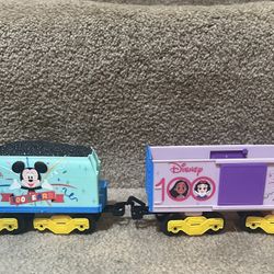New Lionel Disney 100 Anniversary Battery Operated Train coal car set of 2