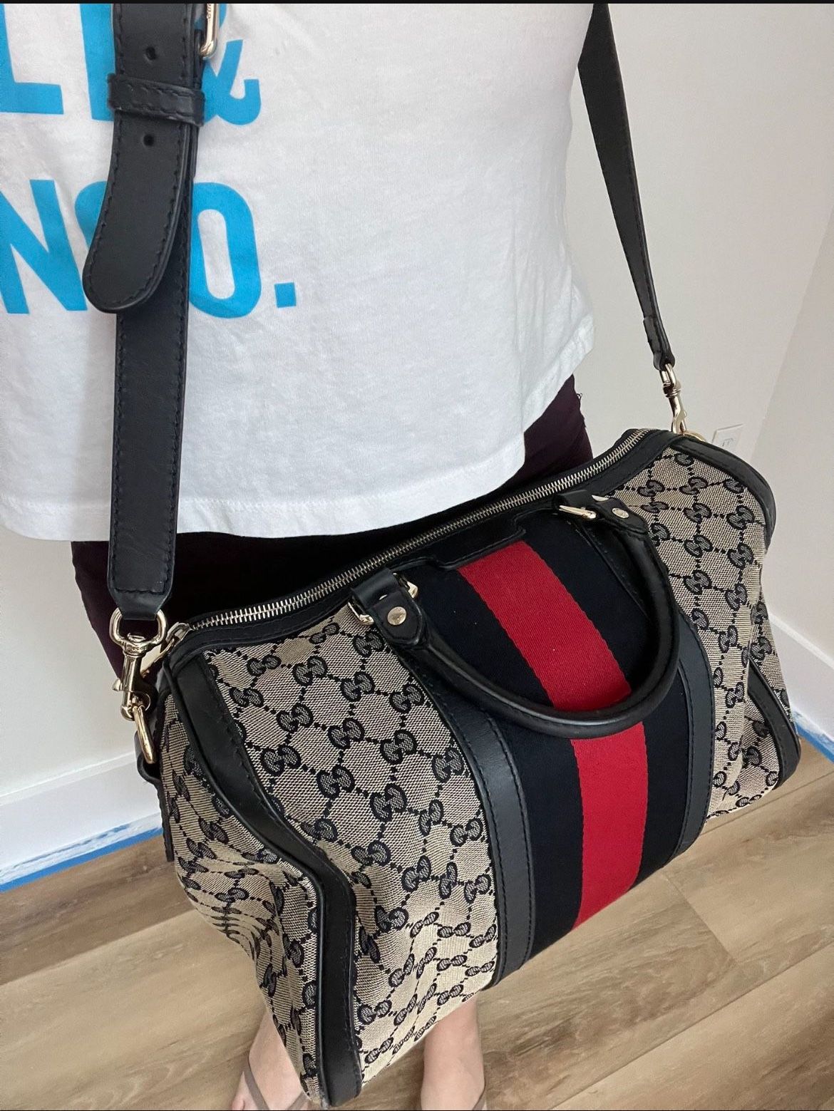 Original Gucci Navy blue Boston Bag Selling For $575