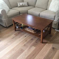 *ETHAN ALLEN COCKTAIL TABLE~RECTANGULAR WITH LOWER FULL SHELF