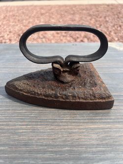 Antique Cast Iron Sad Iron – Rustic Farmhouse Decor & Doorstop