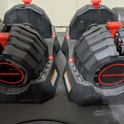 Weider adjustable dumbbells. 10-50lbs