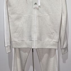 New Adidas Women's Medium Off-White Tracksuit w/ Tags