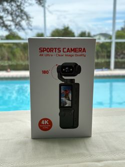 4K Sports Camera with 180° Rotating Lens
