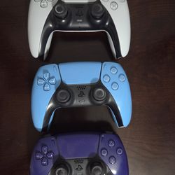 3 PS5 DualSense Controllers – For Parts/Repair (stick drift on all three) AS IS