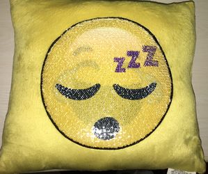 Changing Face Emoji Pillow Sequin Pillow