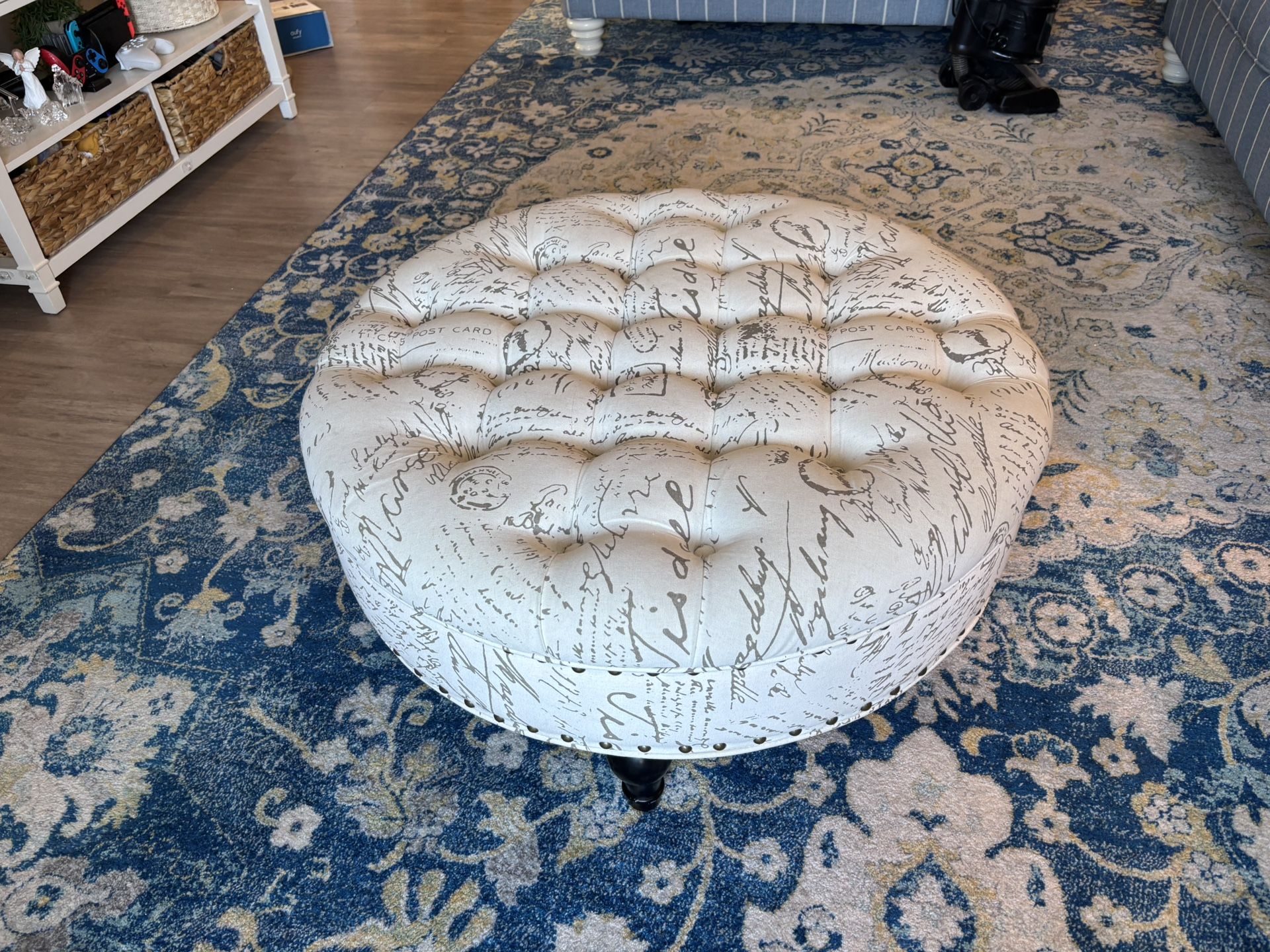 French Scripted Ottoman