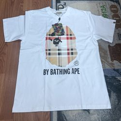 White bape tee