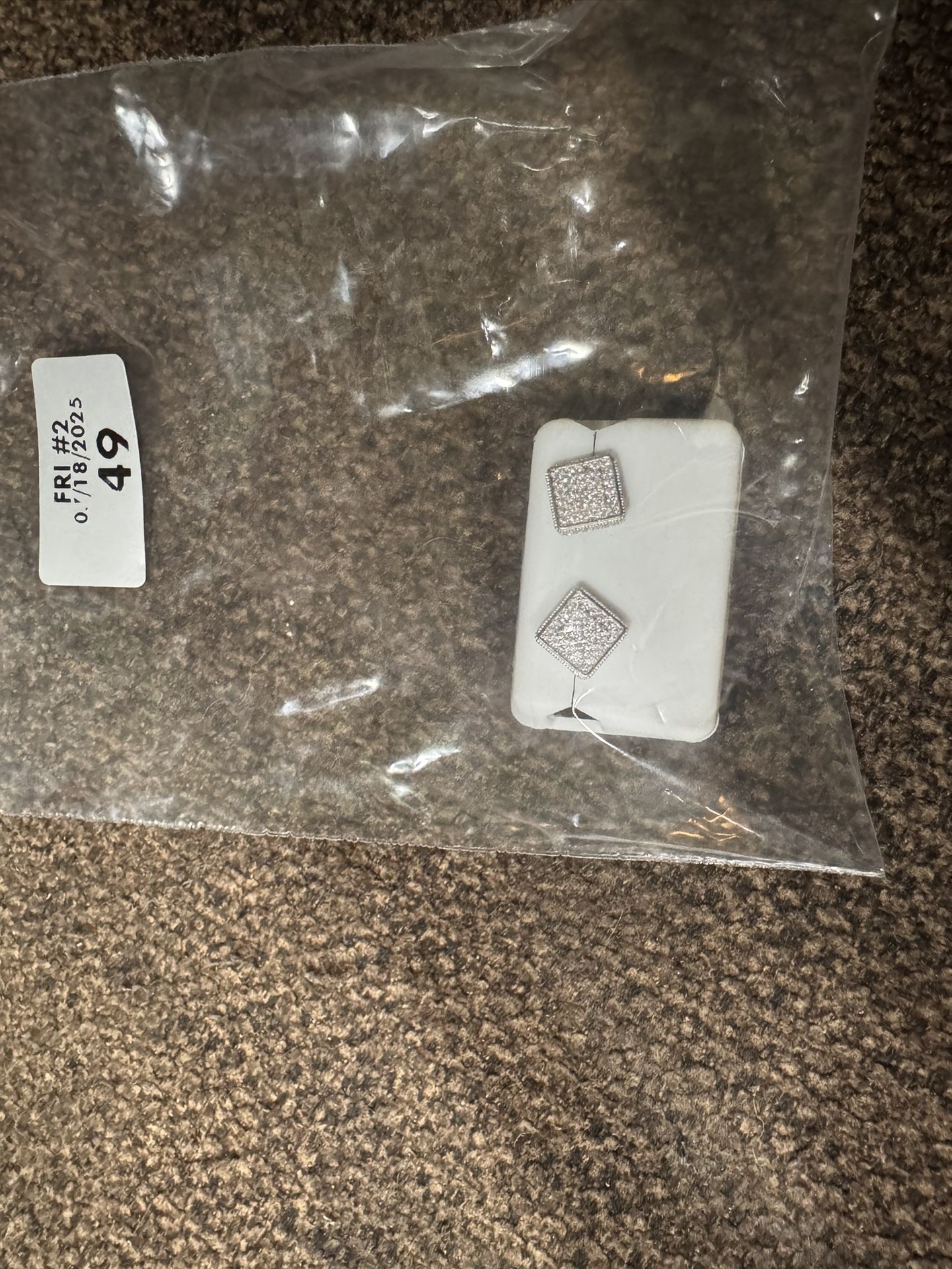 Moissanite In Sterling Silver Screw Back Earring Studs