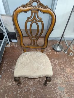Ornate Carved Wood Dining Chair