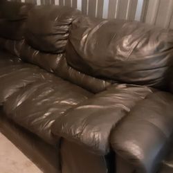 Leather Couch And Recliner Very Comfortable
