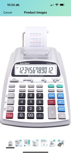 CATIGA New & Upgraded 2025 Printing Calculator Adding Machine 10 Key, Desktop Home Office Calculator with Paper Roll Print Out, Accounting Business Fi