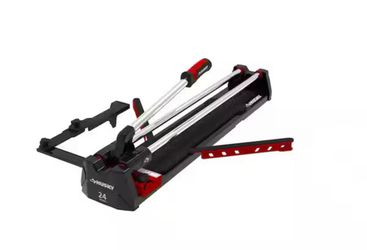HUSKY 24 in. Tile Cutter with Tungsten Carbide Blade and Adjustable Gauge