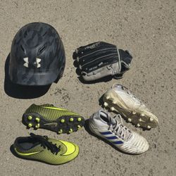 Youth Baseball Package - Glove Helmet Shoes / Cleats