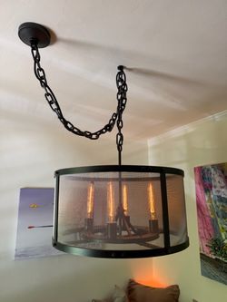 Restoration Hardware RH 24” Riveted Mesh Chandelier