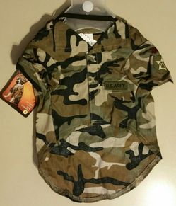 Army Pet Shirt with Hat - Small