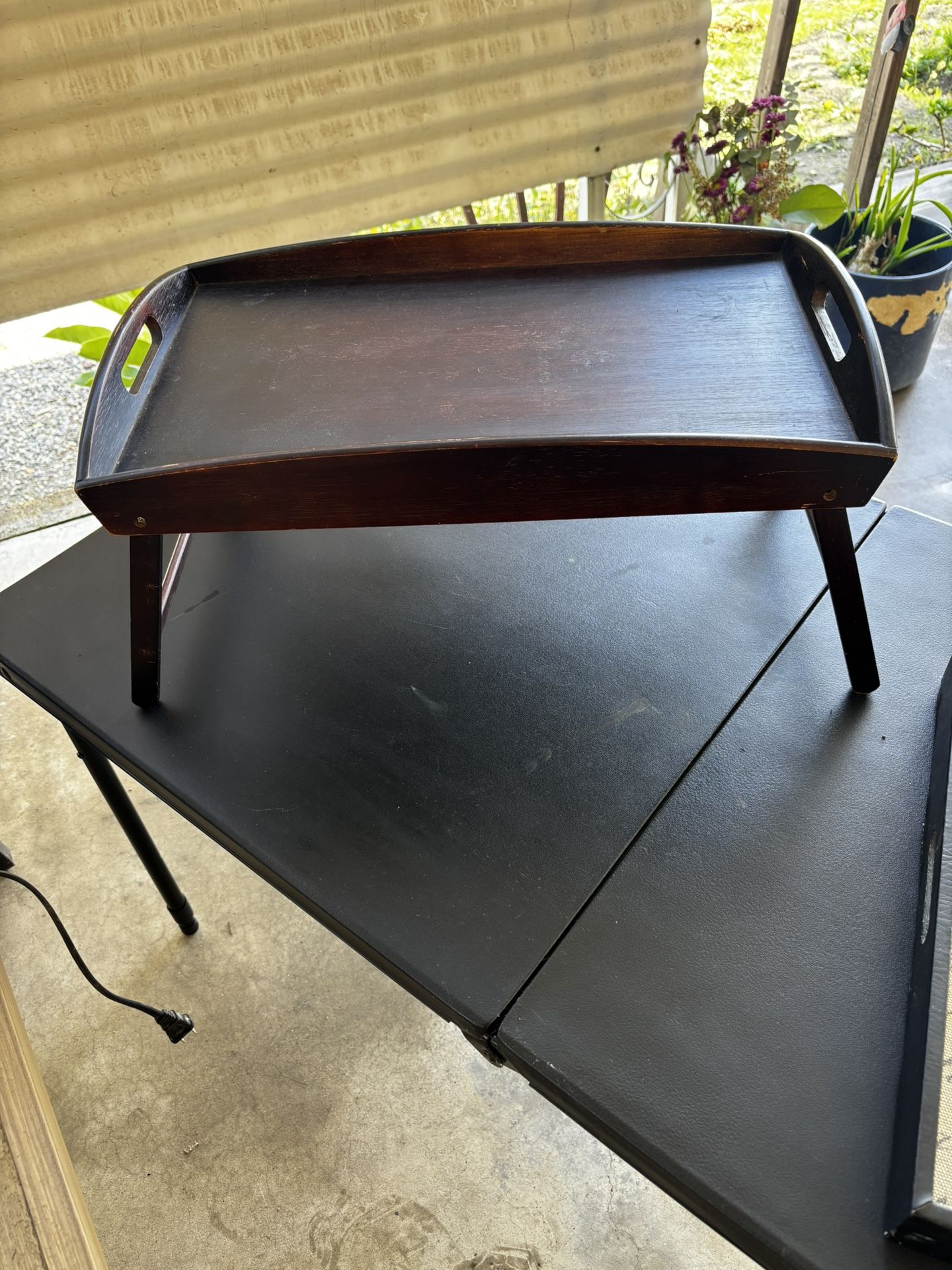 Antique Walnut Tray with legs